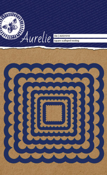 Aurelie Snij- & Embossingsmal Square scalloped nesting