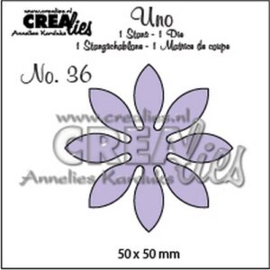 Crealies Uno no. 36 Bloemen 18 50 x 50 mm / UNO36