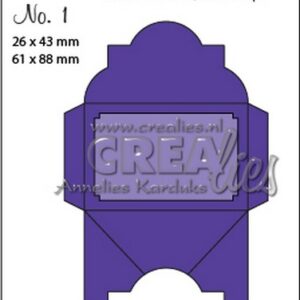 Crealies Aparto no. 1 - Mini Message 1 CLAP01 / 26x43mm - 61x88mm