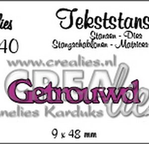 Crealies Tekststans no 40 Getrouwd (NL) 9 x 48 mm / CLTS40
