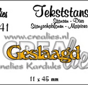 Crealies Tekststans no 41 Geslaagd (NL) 11 x 45 mm / CLTS41