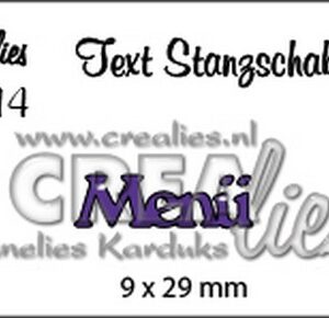 Crealies Tekststans (DE) nr 14 Menü 9x29 mm  / CLTSS14