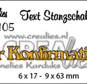 Crealies Tekststans (DE) nr 105 zur Konfirmation 6x17 - 9x63 mm  / CLTSS105