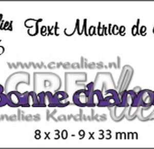 Crealies Tekststans (FR) nr 6  Bonne chance 8x30 - 9x33 mm  / CLTM06