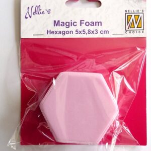 Nellies Choice Mixed Media Magic Foam hexagon shape NMMF005 5cmx5,8cm thick 3cm