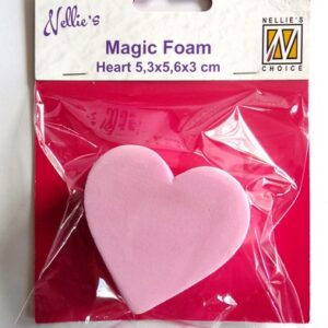 Nellies Choice Mixed Media Magic Foam heart shape NMMF006 5cmx5,6cm thick 3cm