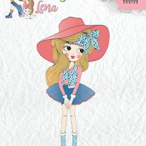 Nellies Choice Clearstempel - Lena met hoed CSLL001