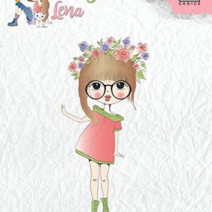 Nellies Choice Clearstempel - Lena met bloemenkrans CSLL004