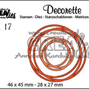 Crealies Decorette no. 17 verstrengelde cirkels 46 x 55mm - 28x 27 mm/ CLDR17