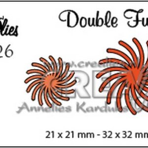 Crealies Double Fun no. 26 gedraaide zon 21x21mm - 32x32 mm/ CLDF26