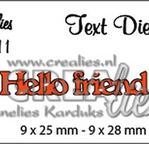 Crealies tekststans (Eng) nr. 11  Hello friend 9x25-9x28mm  / CLTD11