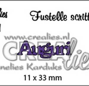 Crealies Tekststans (IT) nr 01  Auguri 11x33mm  / CLFS01