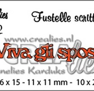 Crealies Tekststans (IT) nr 02  Viva gli sposi 8x11-6x15-11x11-10x25mm  / CLFS02