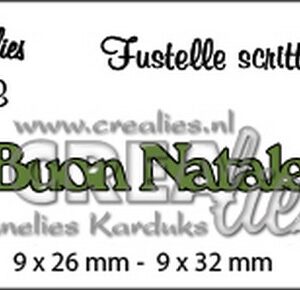 Crealies Tekststans (IT) nr 03  Buon Natale 9x26-9x32mm  / CLFS03