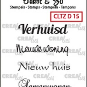 Crealies Clearstamp Tekst&Zo Divers 15 (NL) 33mm / CLTZD15