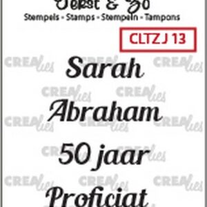 Crealies Clearstamp Tekst&Zo Jarig 13 (NL) 33mm / CLTZJ13