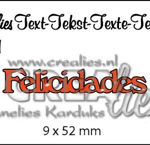 Crealies Tekststans (ES) nr 1  Felicidades 9x52mm  / CLES01
