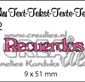 Crealies Tekststans (ES) nr 2  Recuerdos 9x51mm  / CLES02