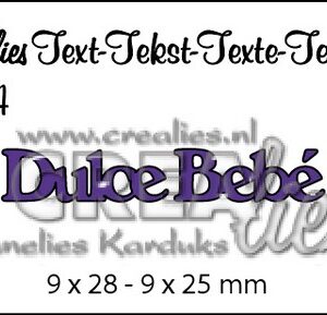 Crealies Tekststans (ES) nr 4  Dulce Bebé 9x28-9x25mm  / CLES04