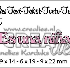 Crealies Tekststans (ES) nr 5  Es una niña 9x14-9x19-9x22mm  / CLES05