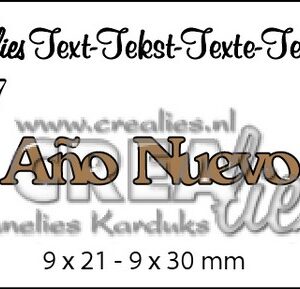 Crealies Tekststans (ES) nr 7  Año Nuevo 9x21-9x30mm  / CLES07