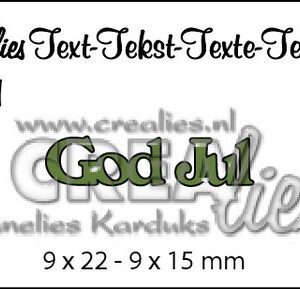 Crealies Tekststans (SW) nr 02  God Jul 9x33mm  / CLSE02