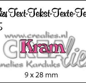 Crealies Tekststans (SW) nr 05  Kram 9x28mm  / CLSE05