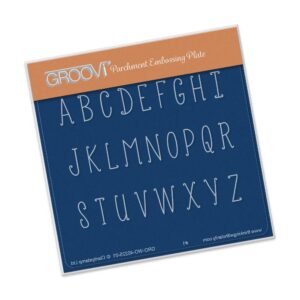 Groovi Plate A6 Hand Drawn Alphabet Upper Case
