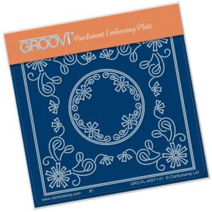 Groovi Plate A6 TINA'S Aster Flower Parchlet