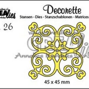 Crealies Decorette no. 26 tegel A CLDR26 / 45x45mm
