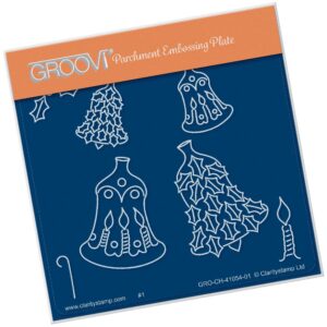 Groovi Plate A6 CHRISTMAS BELL BAUBLES