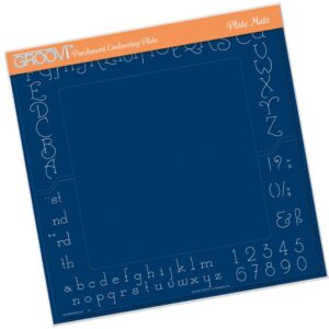 Groovi Plate  ALPHABET & NUMBERS A4 Plate Mate