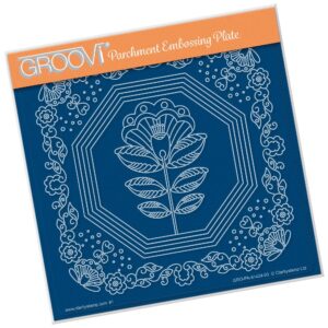 LUCY'S FOLKART OCTAGON A5 SQUARE GROOVI PLATE 41424