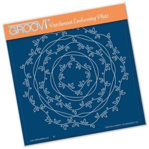 NESTED BORDER FRAME - VINES AND RIBBON GROOVI PLATE 41446