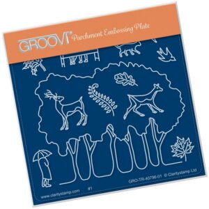 Groovi Plate A6 GROVE TREES OUTLINE GRO-TR-40796-01