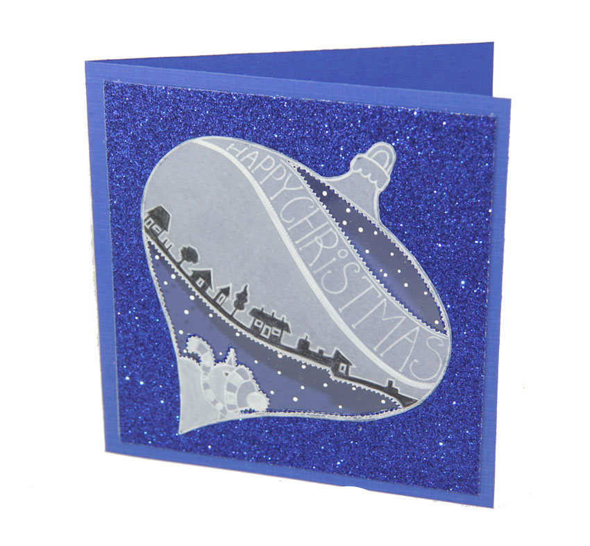 Workshop Groovi Plate Happy Christmas Bauble