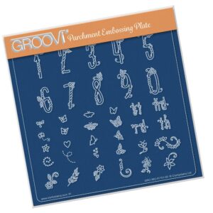HAPPY NUMBERS & EMBELLISHMENTS A5 SQUARE GROOVI PLATE 41707
