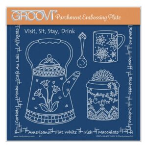 LINDA WILLIAMS' VISIT, SIT, STAY, DRINK A5 SQUARE GROOVI PLATE 41718