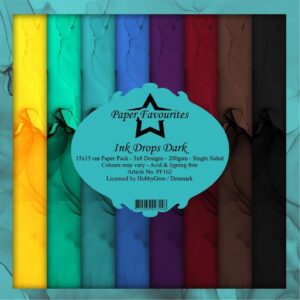 Paper Favourites Ink Drops Dark 6x6 Inch Paper Pack (PF162)
