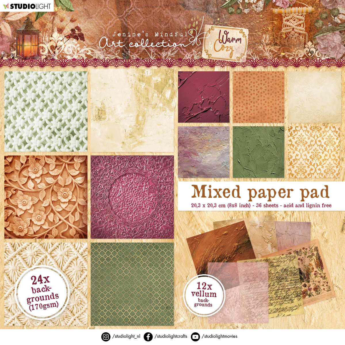 Studio Light Mixed Paper Pad Jenine‘s Warm & Cozy nr.09