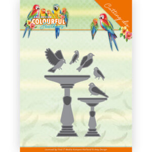 Dies - Amy Design - Colourful Feathers - Birdbath 10261