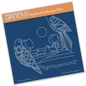 BIRDS LANDSCAPE A5 SQUARE GROOVI PLATE 40216