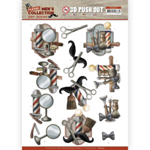 3D Push Out - Amy Design Classic men's Collection - Barber 10634