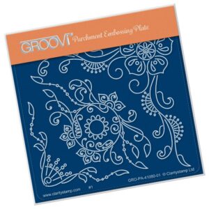 TINA'S HENNA PETITES - E A6 SQUARE GROOVI BABY PLATE 41080