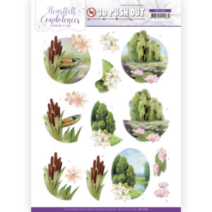 3D Push Out - Jeanine's Art - Heartfelt Condolences - Weeping Willow 10666