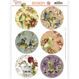 Uitdrukvel Scenery - Precious Marieke - Aquarella - Flowers and Friends Round 10080
