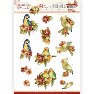 3D Push Out - Precious Marieke - Flowers and Friends - Flowers on Branch 10627