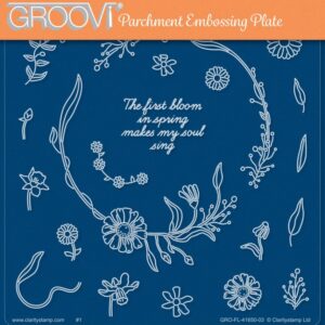 BARBARA'S SPRING SEASONAL WREATH A5 SQUARE GROOVI PLATE 41650