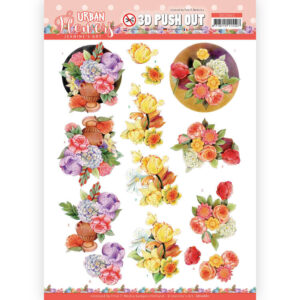 3D Push Out - Jeanine's Art - Urban Flowers - Floral composition 10661
