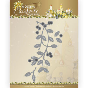 Dies - Precious Marieke - Golden Christmas - Holly Branch 10239